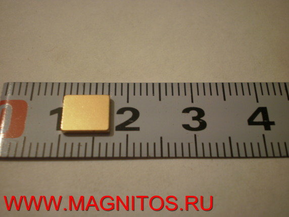 Неодимовый магнит маленький квадрат     7х6х1.2 мм - G
